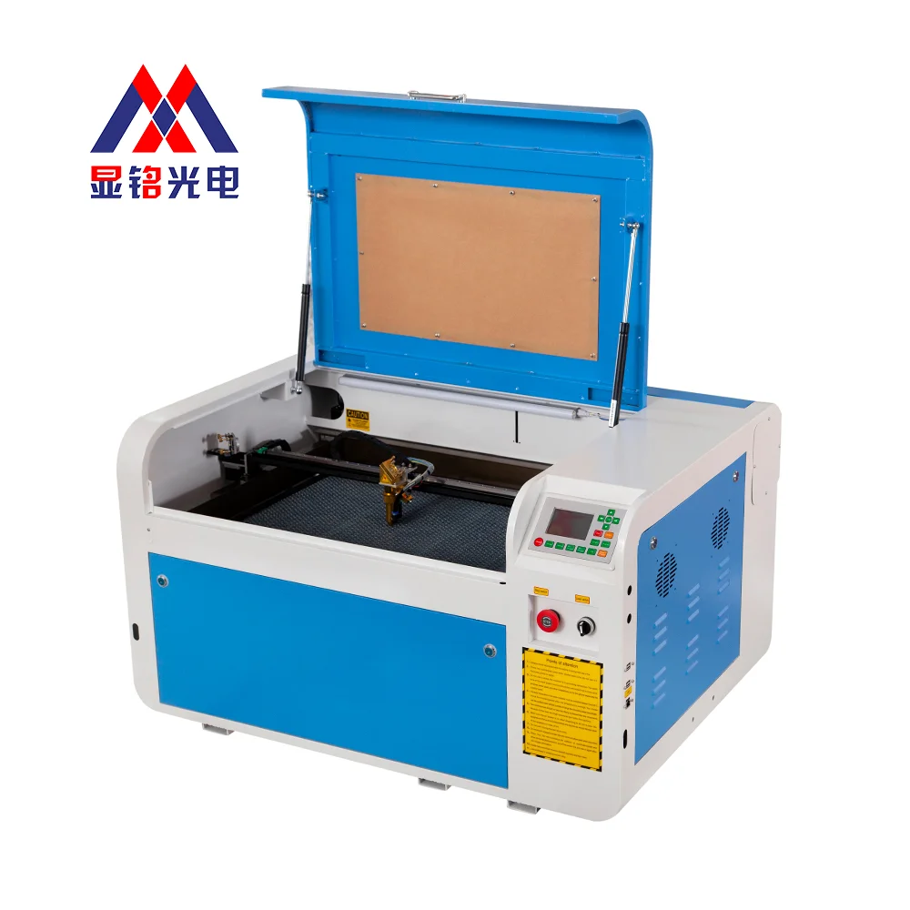 Cnc co2 6040 laser engraving cutting machine for wood leather jewelry plastic shoes stamp laser engraved