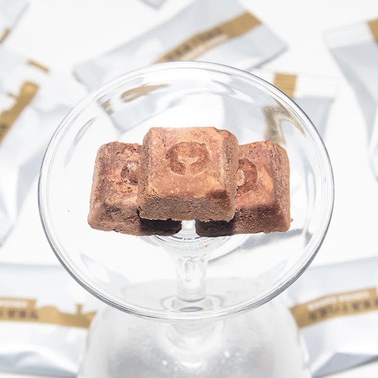 Free Samples Lyophilization Chocolate Chocolate Asian Food Almond Chocolate In Square Shape