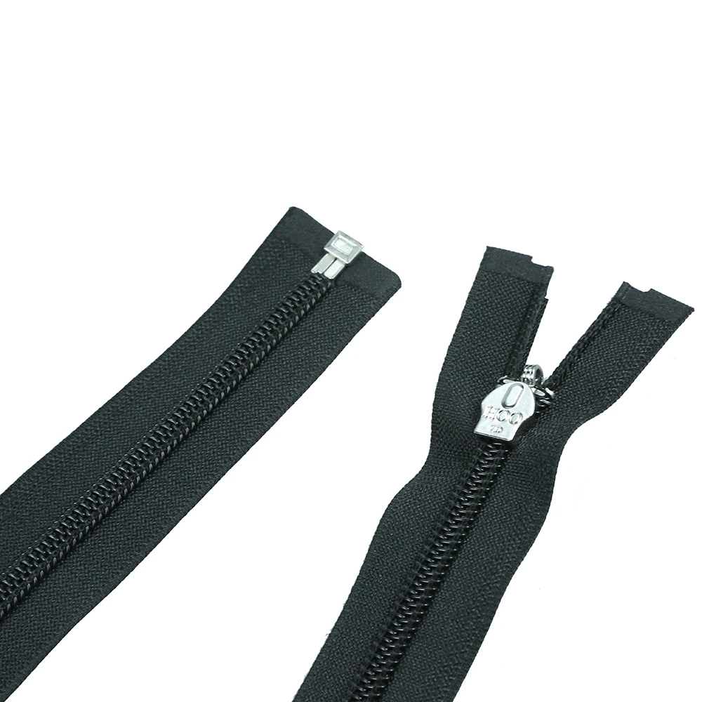 Factory Direct Shiny Silver 5# Auto Lock Open-End Nylon Zipper with Reflective Printing for Shoes Garments Bags