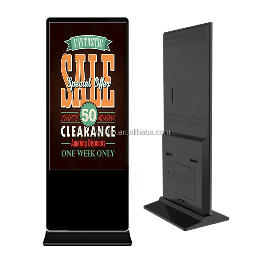 55 дюймов Digital Signage напольная подставка сенсорный экран ЖК-дисплей рекламы интерактивная панель