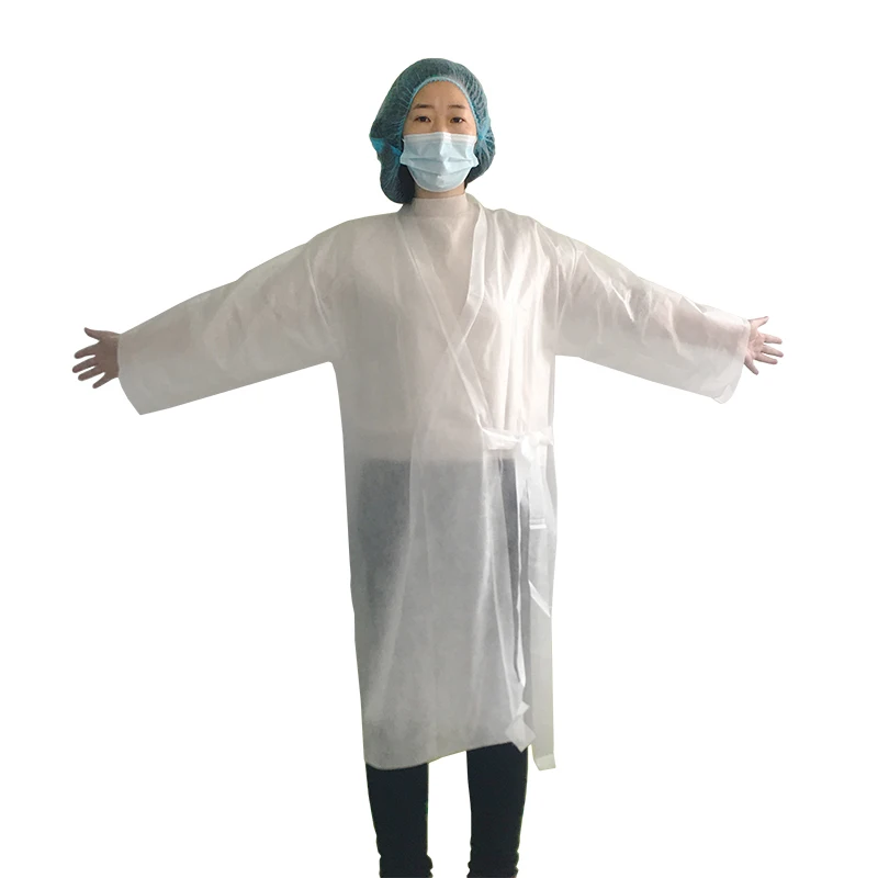 Disposable PP non woven massage gown Bathrobe kimono style spa clothing