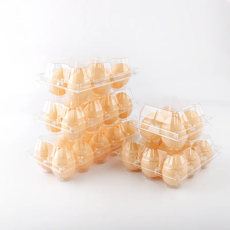 6 egg tray packaging for sale pet made egg tray plastic pet quail egg packaging tray