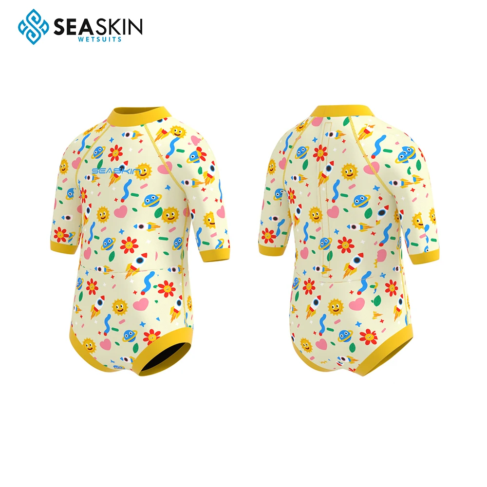 Seaskin Wetsuit Kids Shorty Neoprene Surfing Diving Swimsuit 2.5mm For Girls Boys Toddler Child One Piece Children Suits