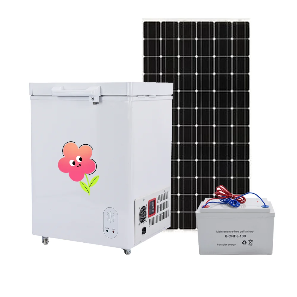Popular model Solar powered freezer 68L single top open door great cooling effect DC 12 Freezer for commercial and household