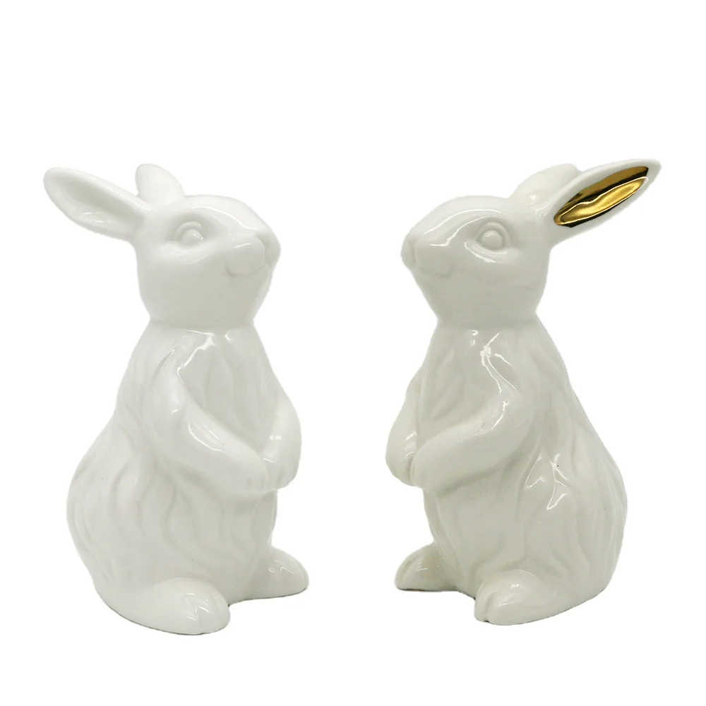 White mini size porcelain Easter decoration ornament rabbit for sale
