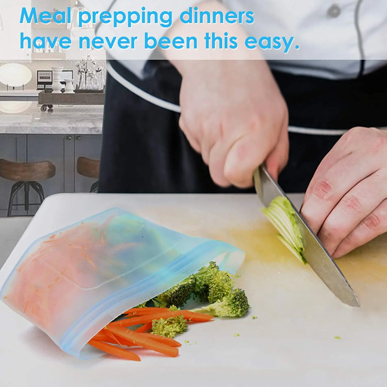 Food Bags Zip Reusable Food Storage Bags Silicone Pouch Food Storage Bag