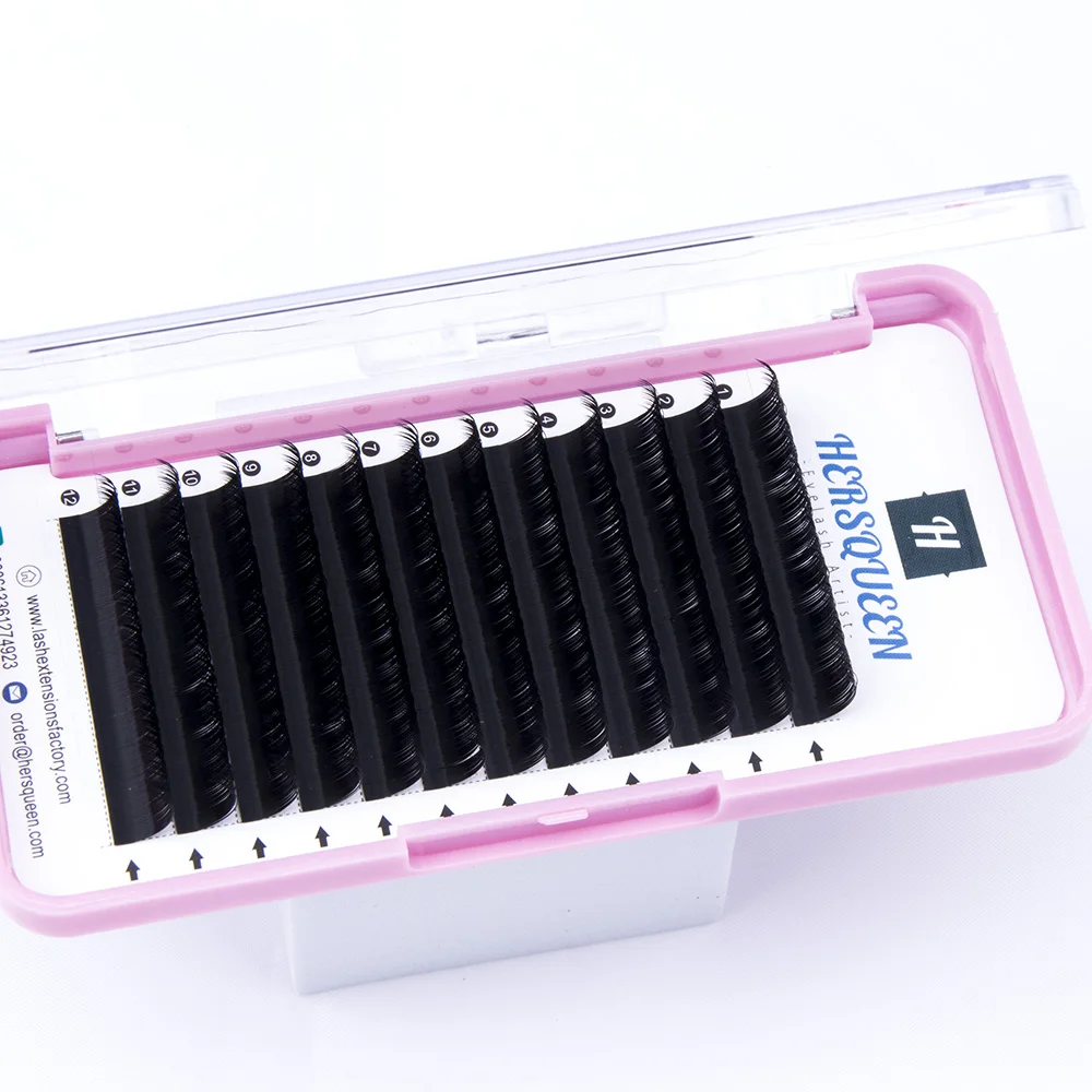 0.05 wipsy silk volume eyelash extension cashmere soft gorgeous volume lashes fluffy mega fans cashmere lash extension trays OEM