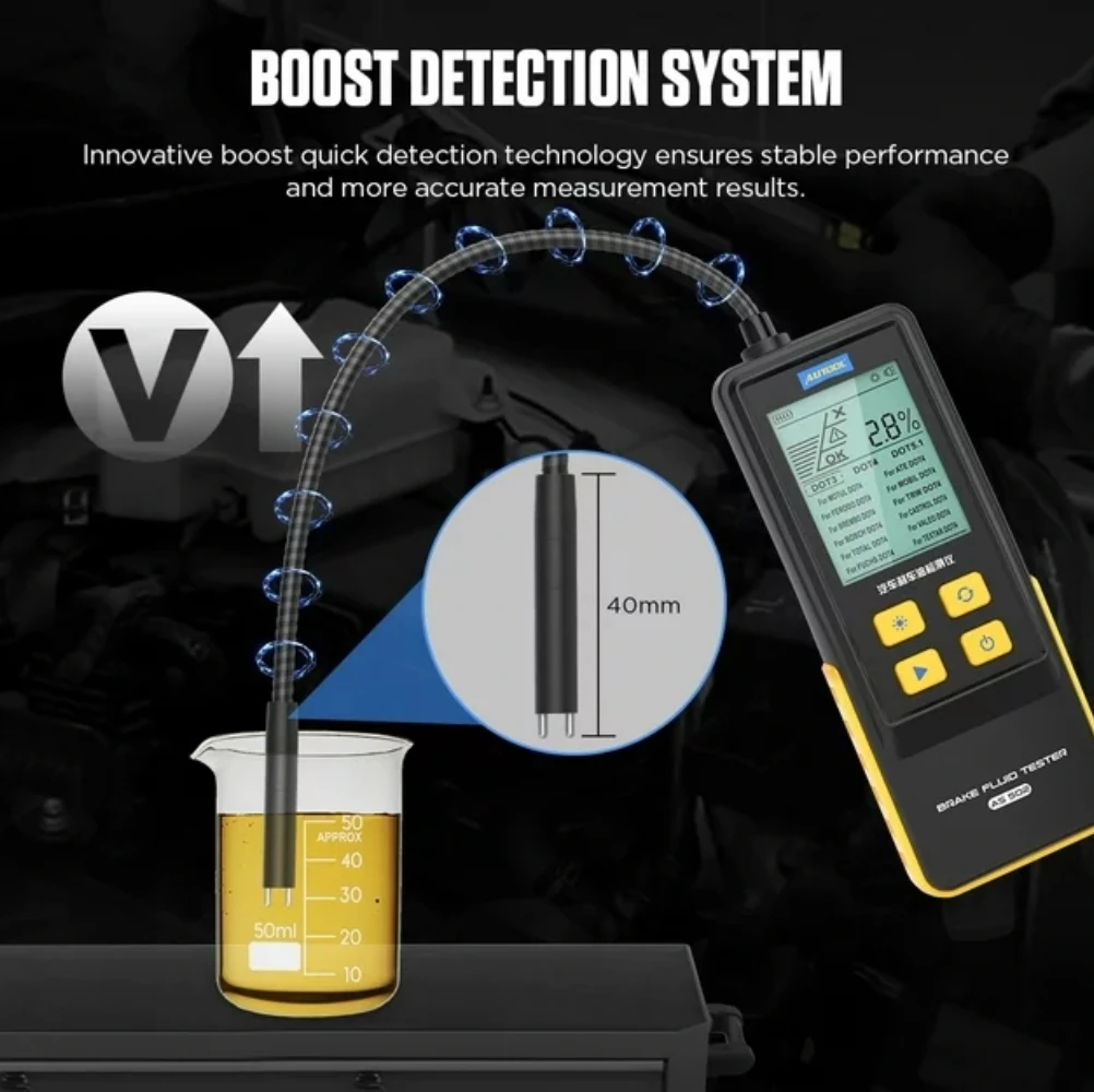 The Best Quality Auto As502 Universal Car Brake Fluid Liquid Oil Tester For Cars