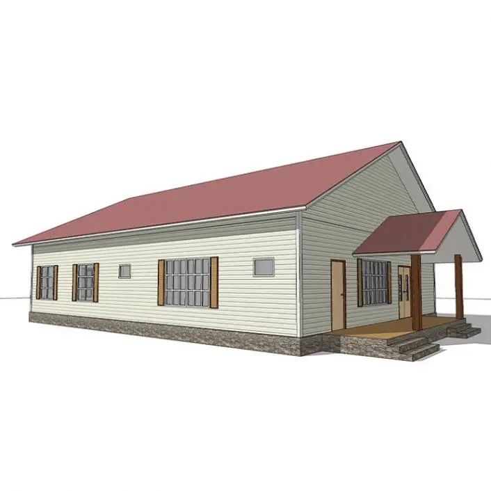 Good Insulated Real Estate Well Designed Flat Roof Prefab House Office Building Light Steel Frame Steel Structure Modern CN;SHN