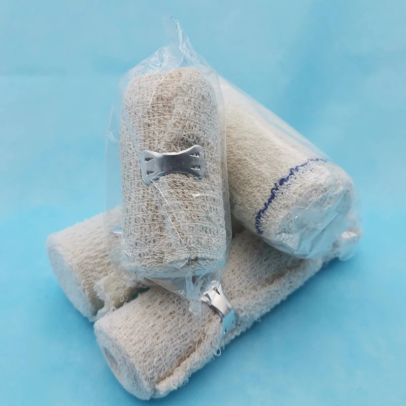 Высококачественный эластичный бандаж, бандаж из крепа и хлопка, эластичные бандажные рулоны