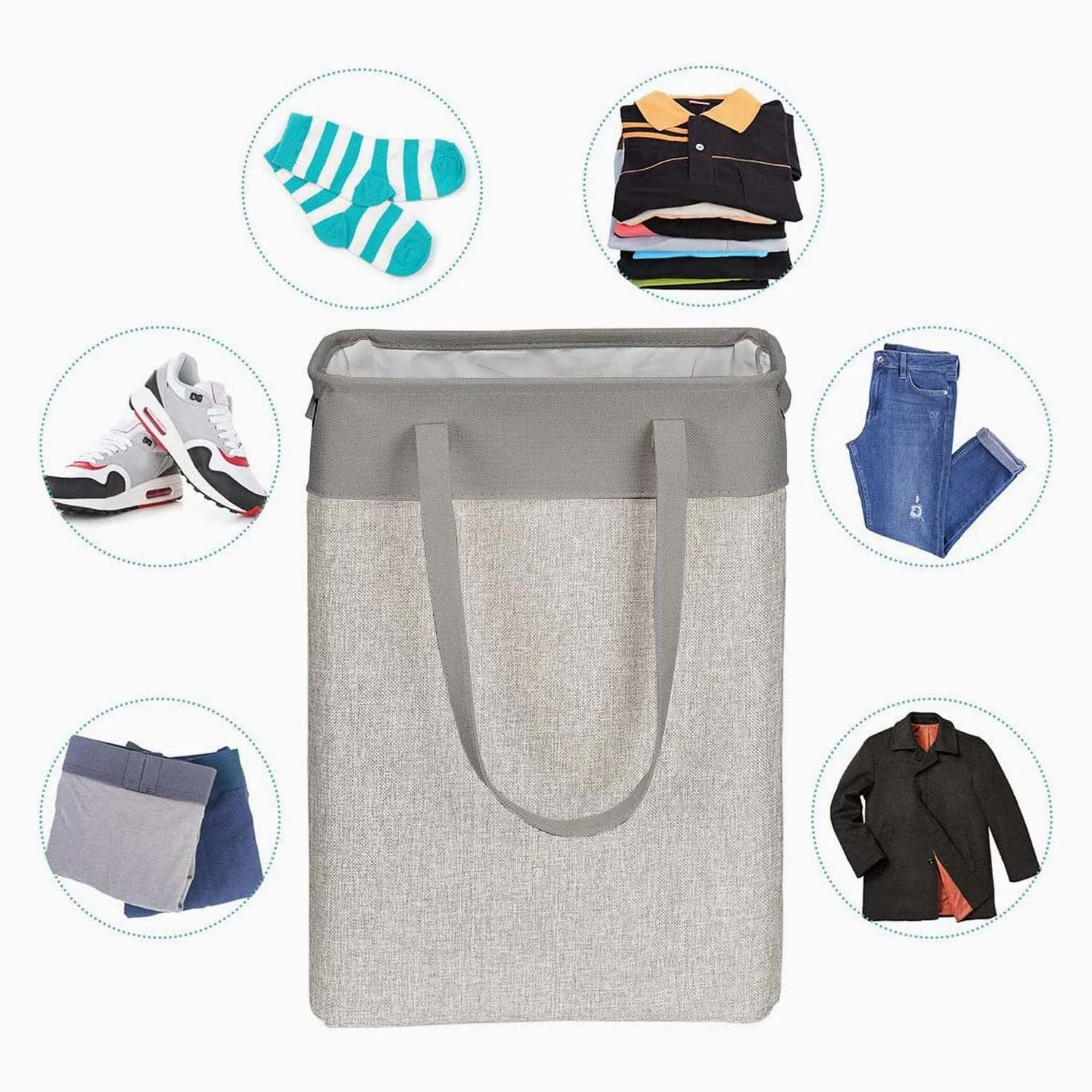 Wholesale Collapsible Dirty kids baby clothes laundry Hampers Bag Foldable durable Storage basket