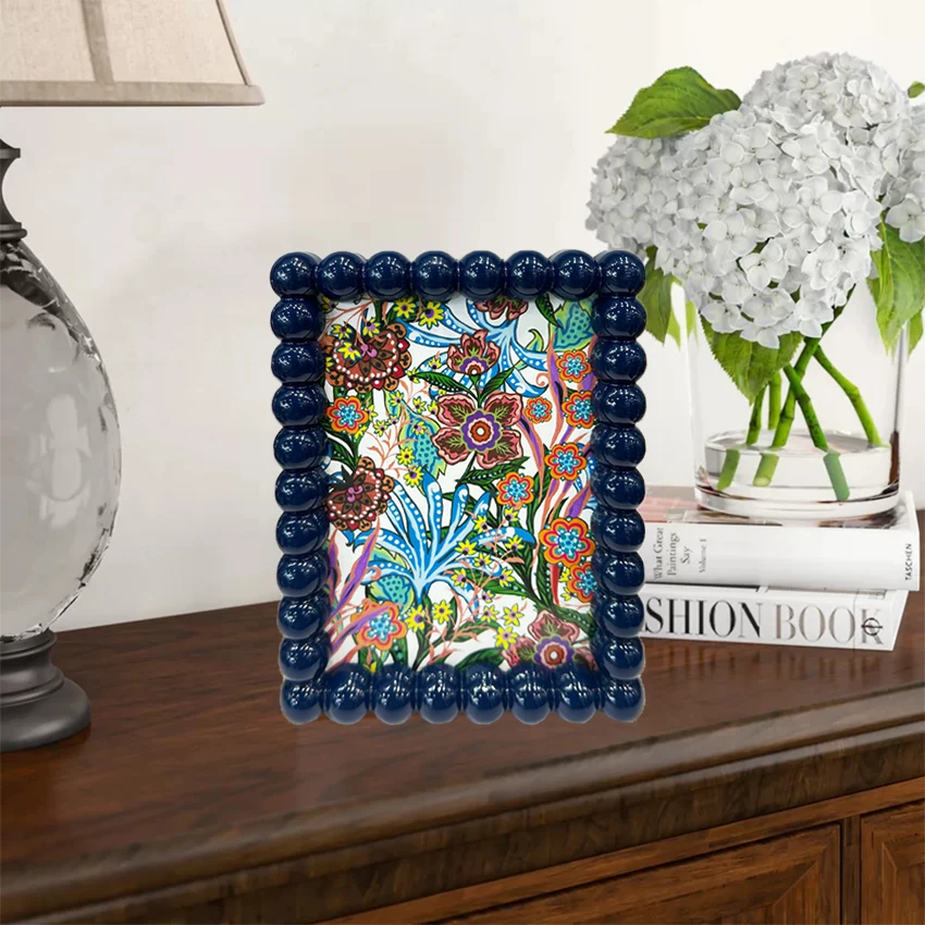 New Style  MDF 5x7 Wood Photo Frame Lacquer MDF beads Picture Frame