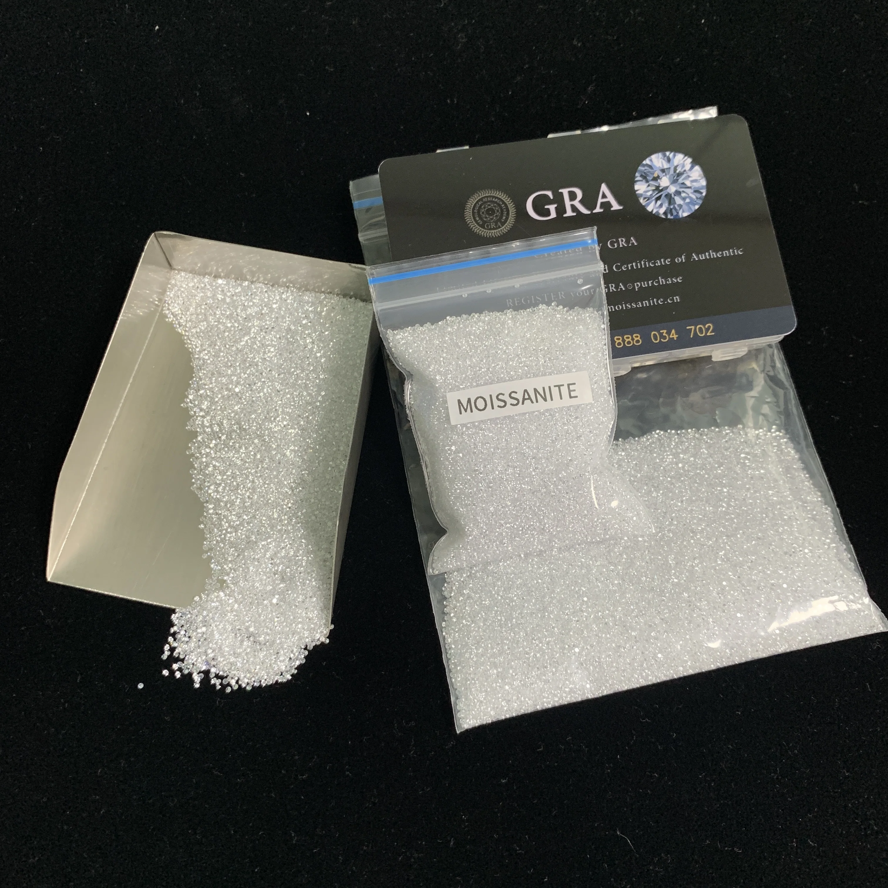 Pass Diamond Tester Moissanite Diamonds 1ct/pack 1mm-3mm Melee Size VVS1 White Round Brilliant Loose Moissanite Stone