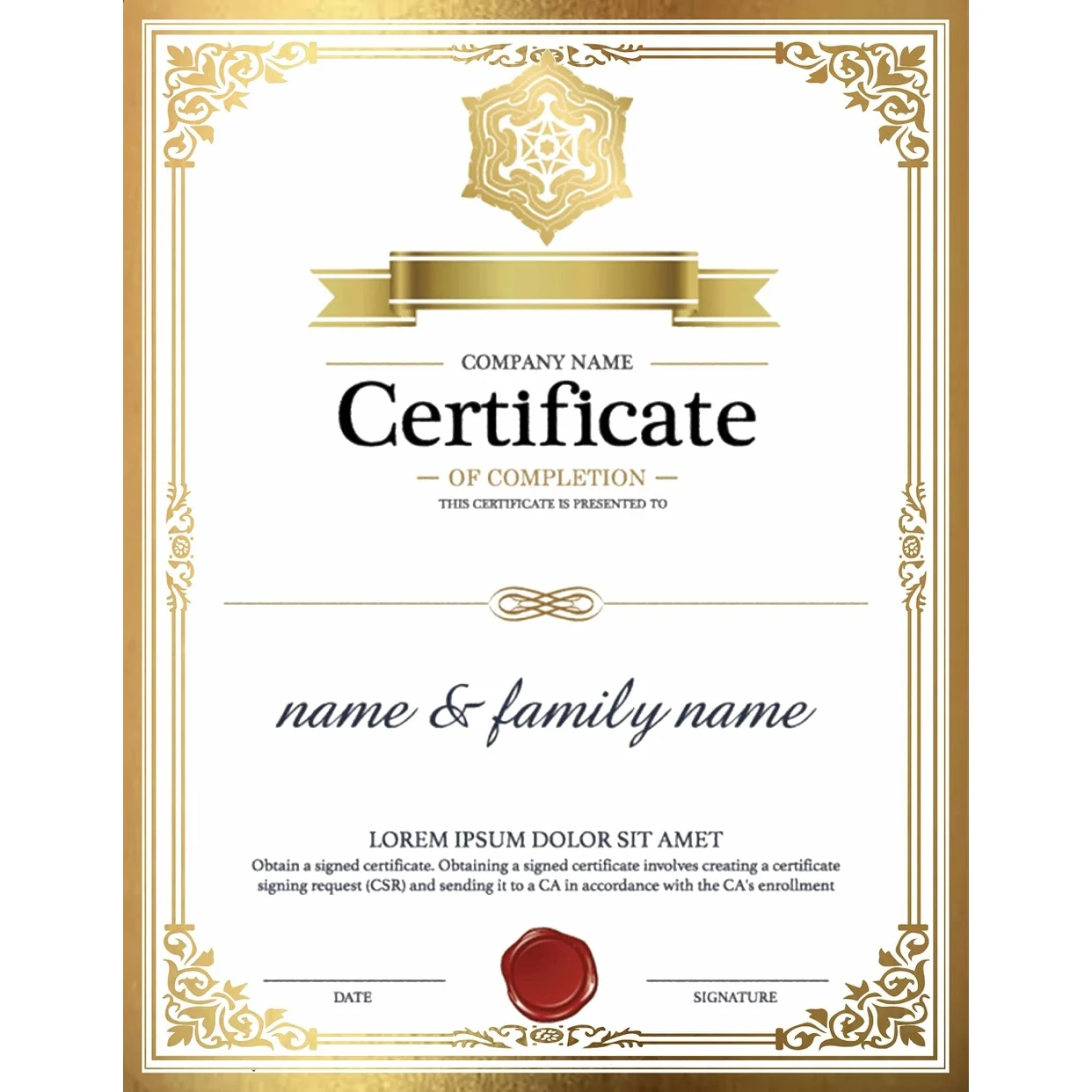 Anti-counterfeiting customized pattern watermark paper certificate hologram certificate.