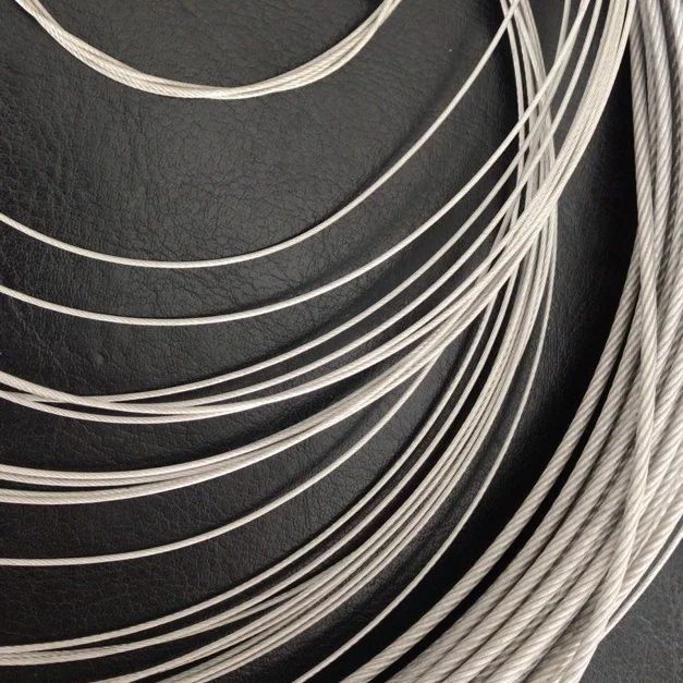 Nylon Coated 304 Stainless Steel Wire Rope 7*7-0.6-0.8mm for Fishing Use