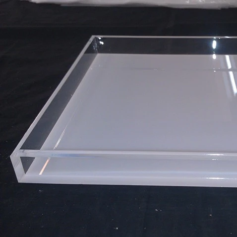 Hot Sale Acrylic Square Beer Bottle Service Trays black Acrylic tray