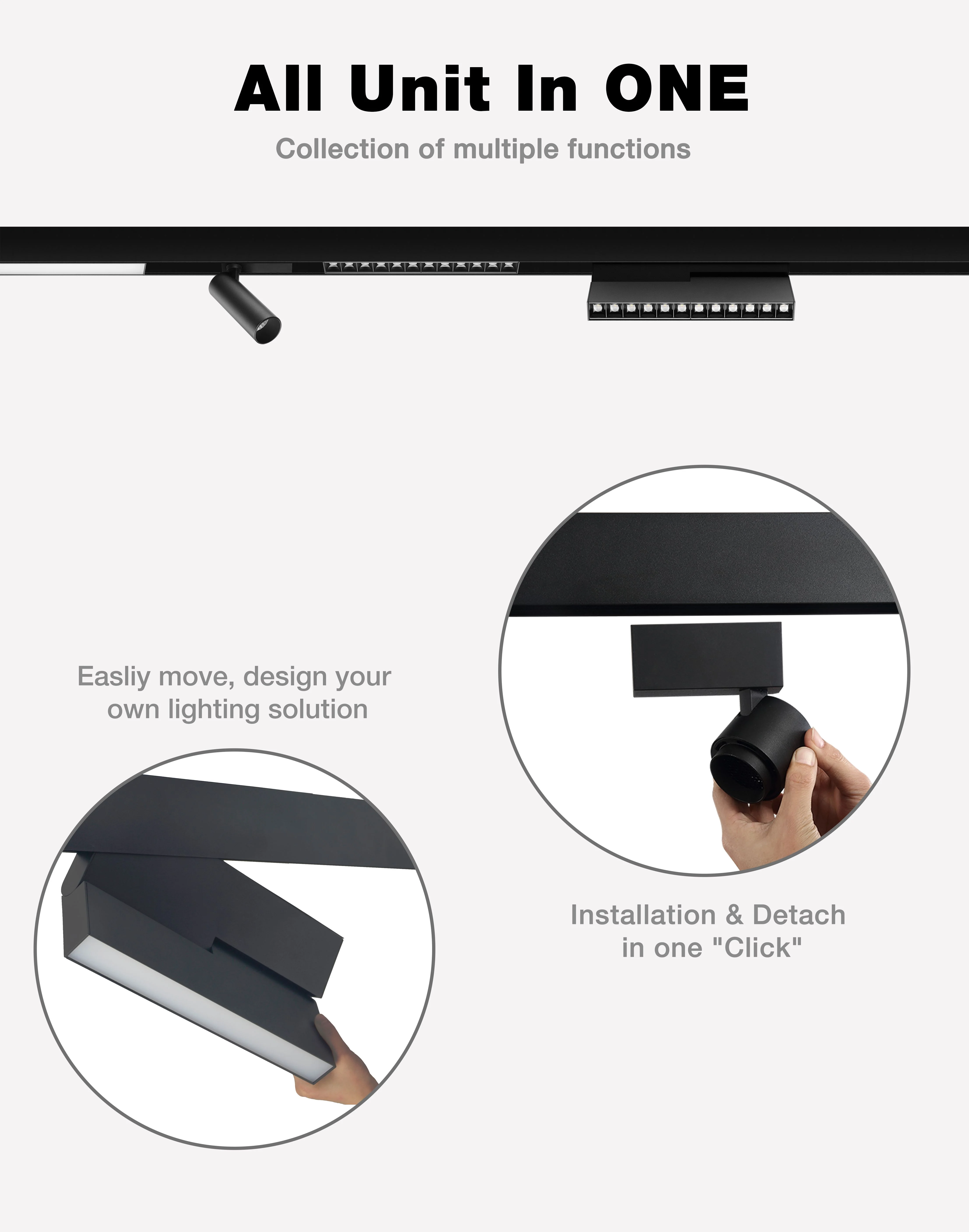 Foldable Led Light Wallwash Magnetic Rail Light With Ce Etl Rohs Led Linear Magnet Track Light