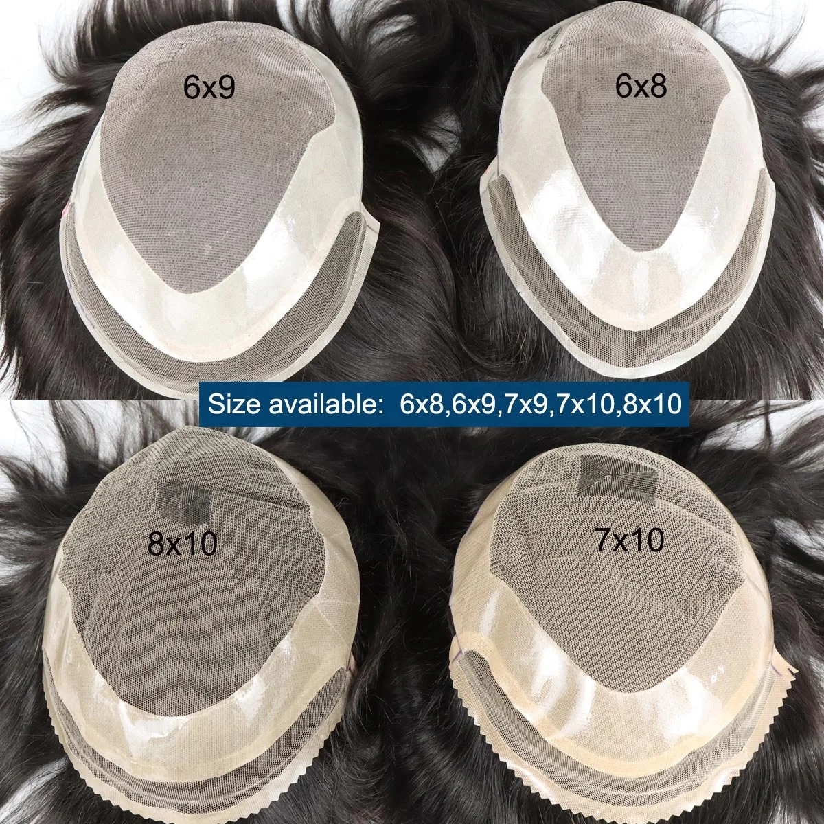 Durable Indian Human Hair Prosthesis For Men Breathable Natural Hairline French Lace Front Toupee