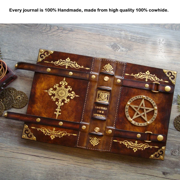 Handmade Embossed Genuine Leather Refillable Journal Writing Notebook Daily Notepad For Men & Women