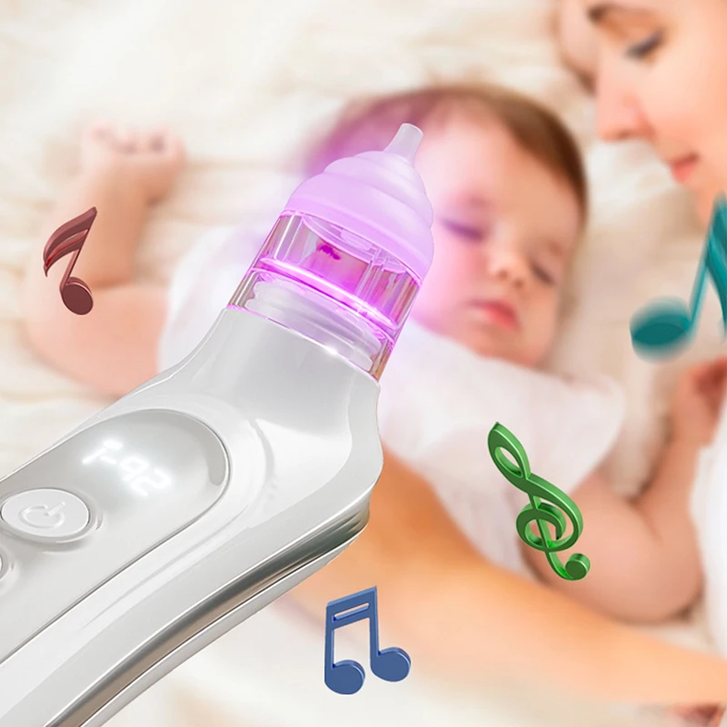 Electric Nose Suction Vacuum Newborn Electric Nose Cleaner Baby Nose Sucker Food Grade Hygienic Suction Infant Nasal Aspirator