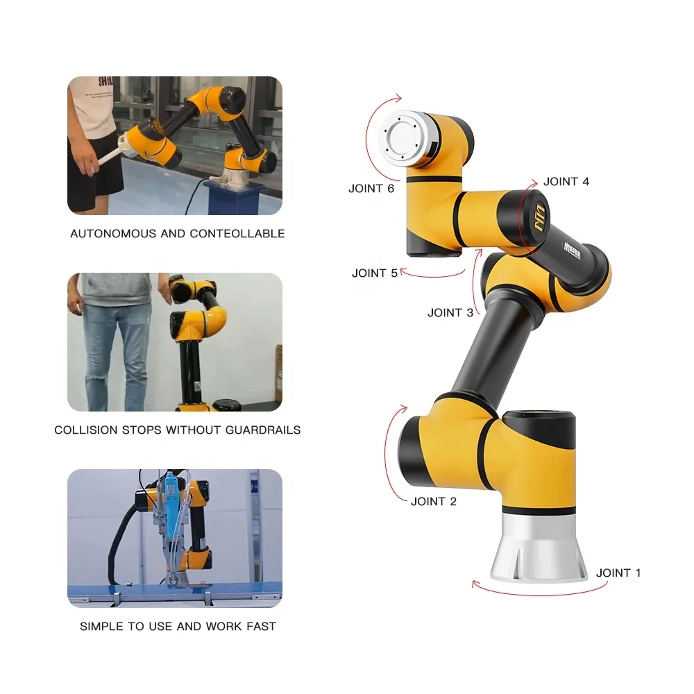 OEM Intelligent Robotic Arm  Milling Machine with 6 Axis Cobot Arm from Factory for Automatic Glazing