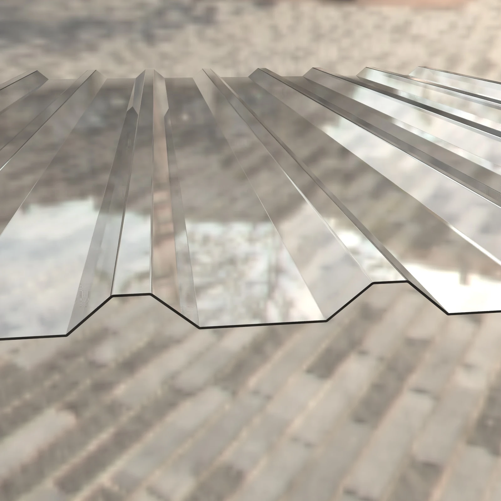 1mm Transparent Roofing Corrugated Sheet