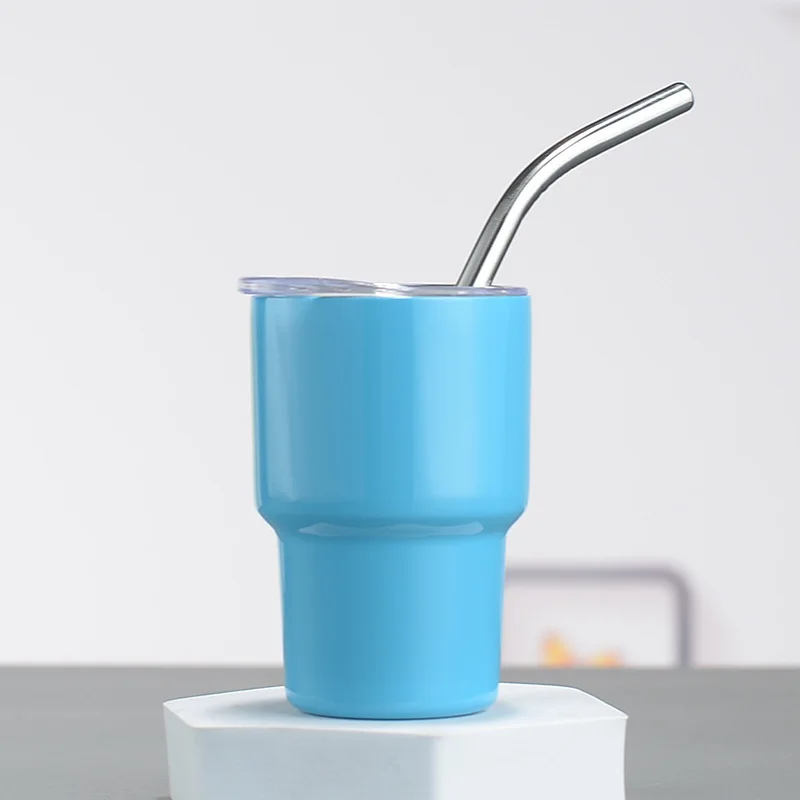 colors glass whiskey cup shot glass skulls double cup Stainless Steel Sublimation 3oz Cute Mini Tumbler Shot Glass with Lid