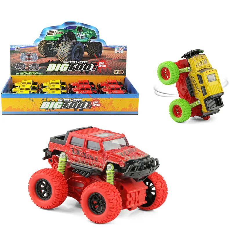 HN Best Selling Toys 1: 32 Bigfoot Alloy Toys 12 Pieces Four-wheel Inertial Climbing Car