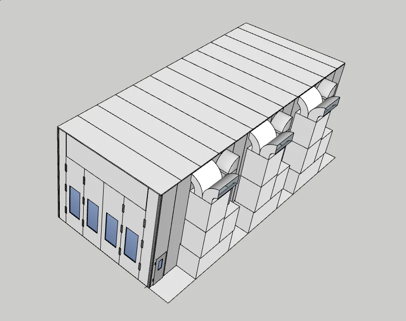 Customized paint booth for truck spray booth side draft paint booth with CE certification