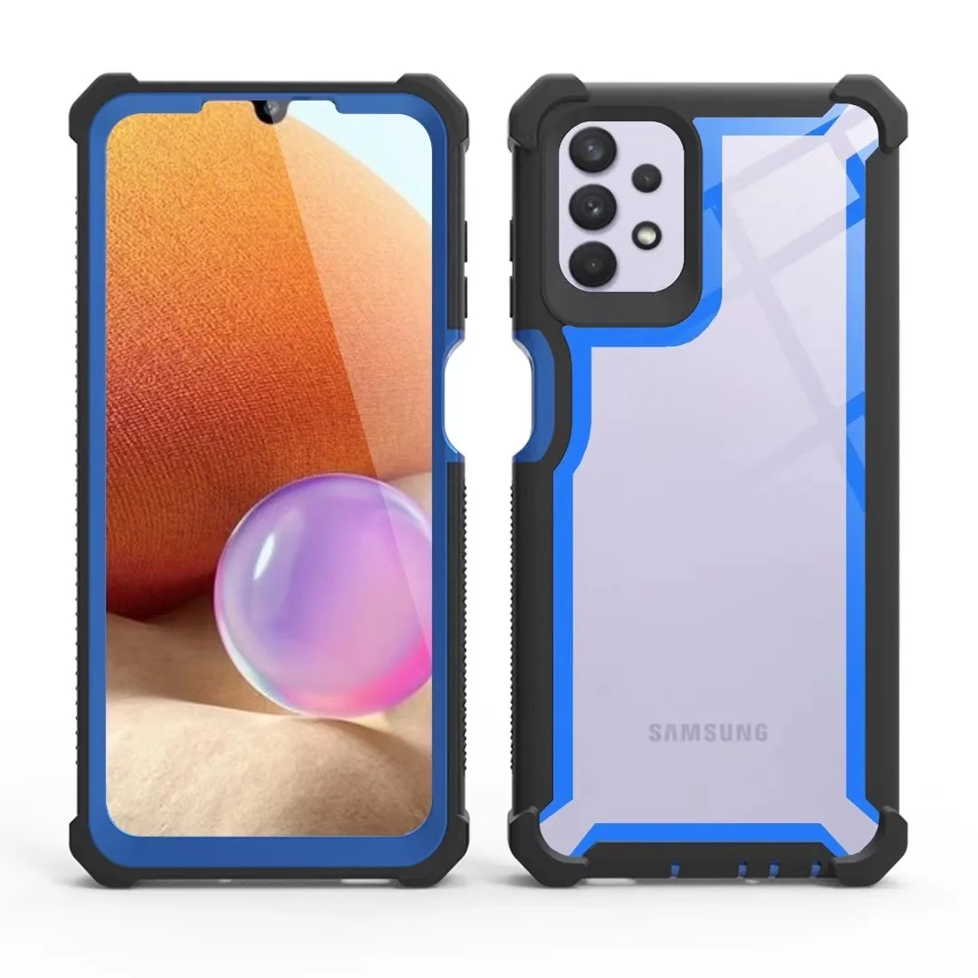 Full Body Rugged Clear Phone Case For Samsung Galaxy A12 A32 A42 A52 A72 4G 5G Bumper Slim TPU Phone Cover