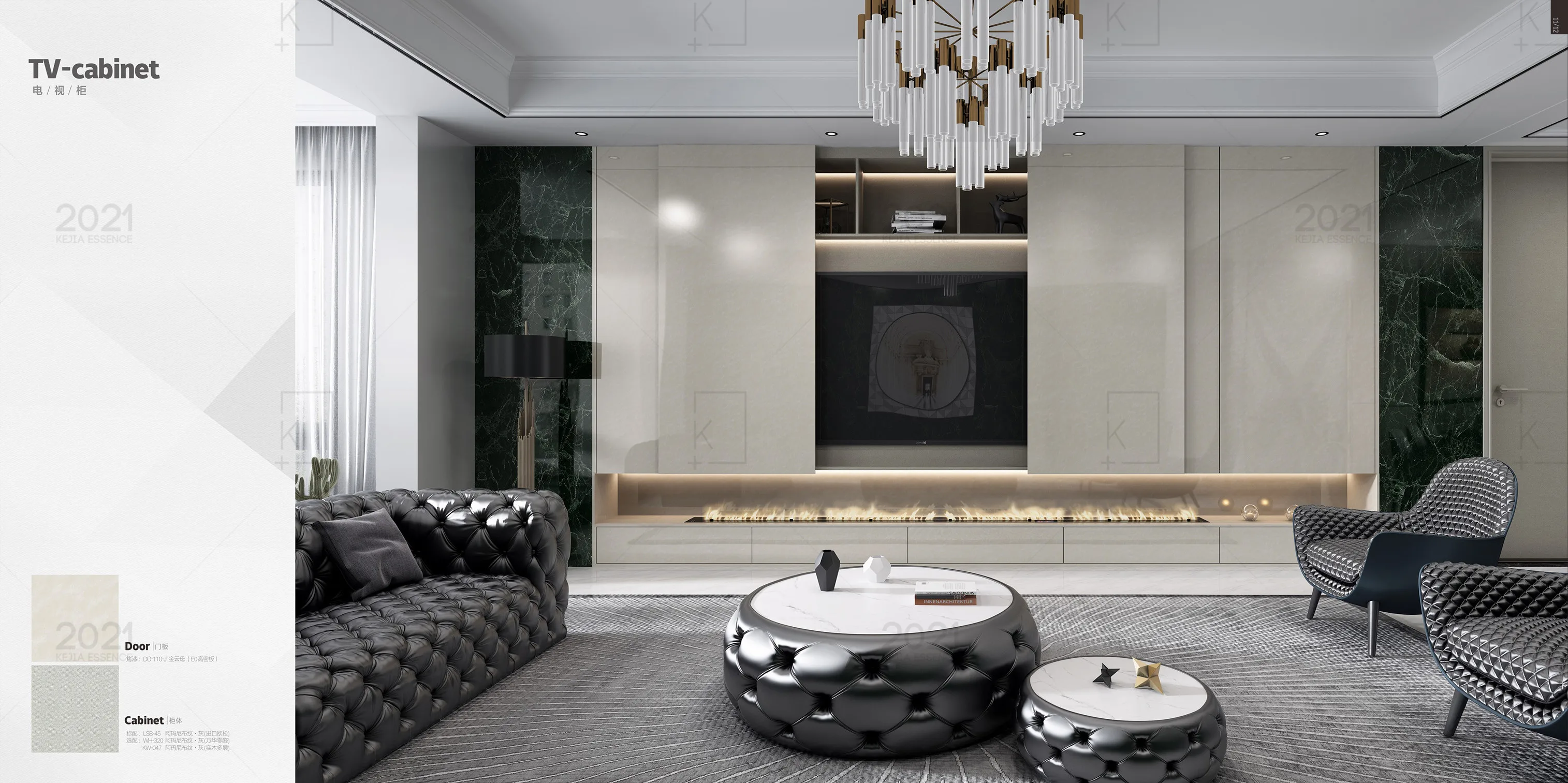 Kejia House современный стиль деревянная облицовочная дверь шкафчик для телевизора весь дом на заказ