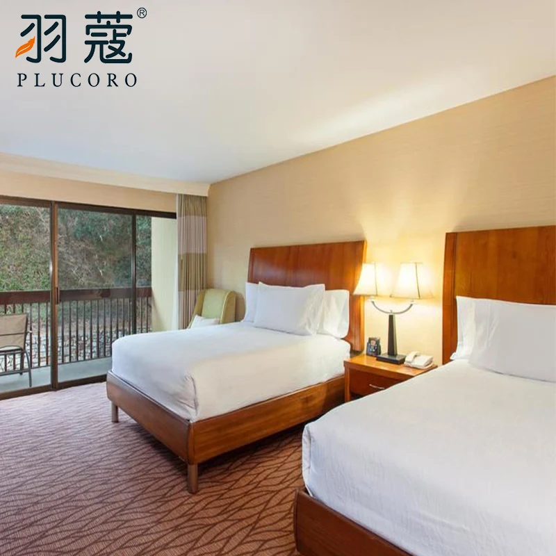 White News Product Bedding Set Linen Bed Linen For Hotels  With Two Pillows