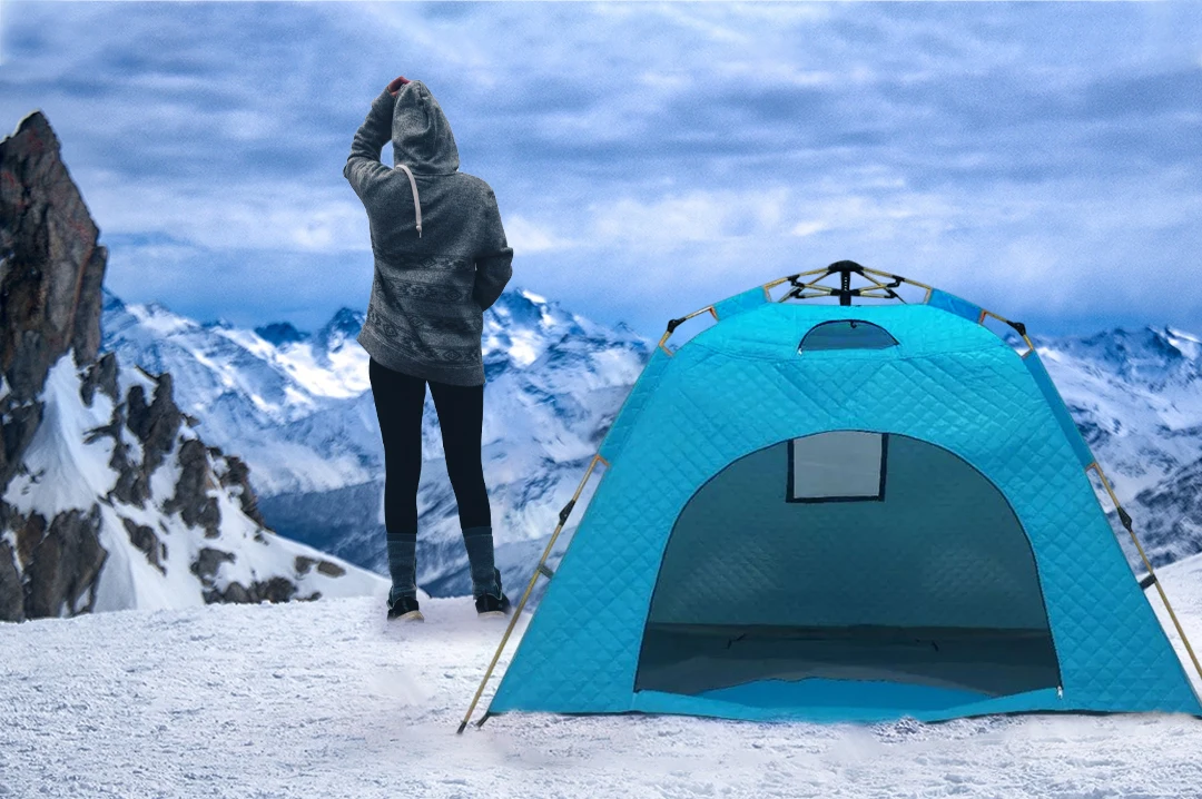 Pop Out Fish Sled Bell Flooringa Fish-Shaped Bun Machine For Ho Eskimo Portable Pop-Up Xxl Insulated Ice Fishing Tent