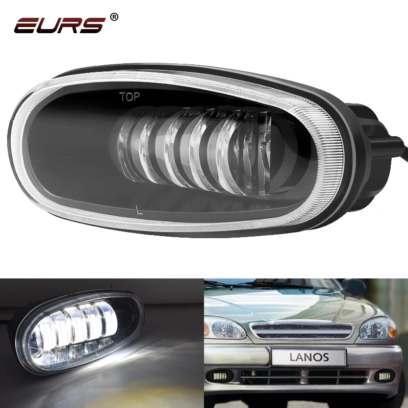 EURS All Aluminum LED Car DRL 50W Fog Light Assembly RU Version Work lamp For Daewoo Chevrolet sens