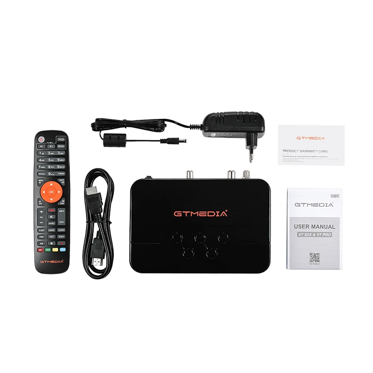  Спутниковый ресивер V7 Pro H.265 GTMEDIA PLUS с поддержкой DVB-S/S2/S2X + T/T2 BISS auto roll Full PowerVu DRE Biss key