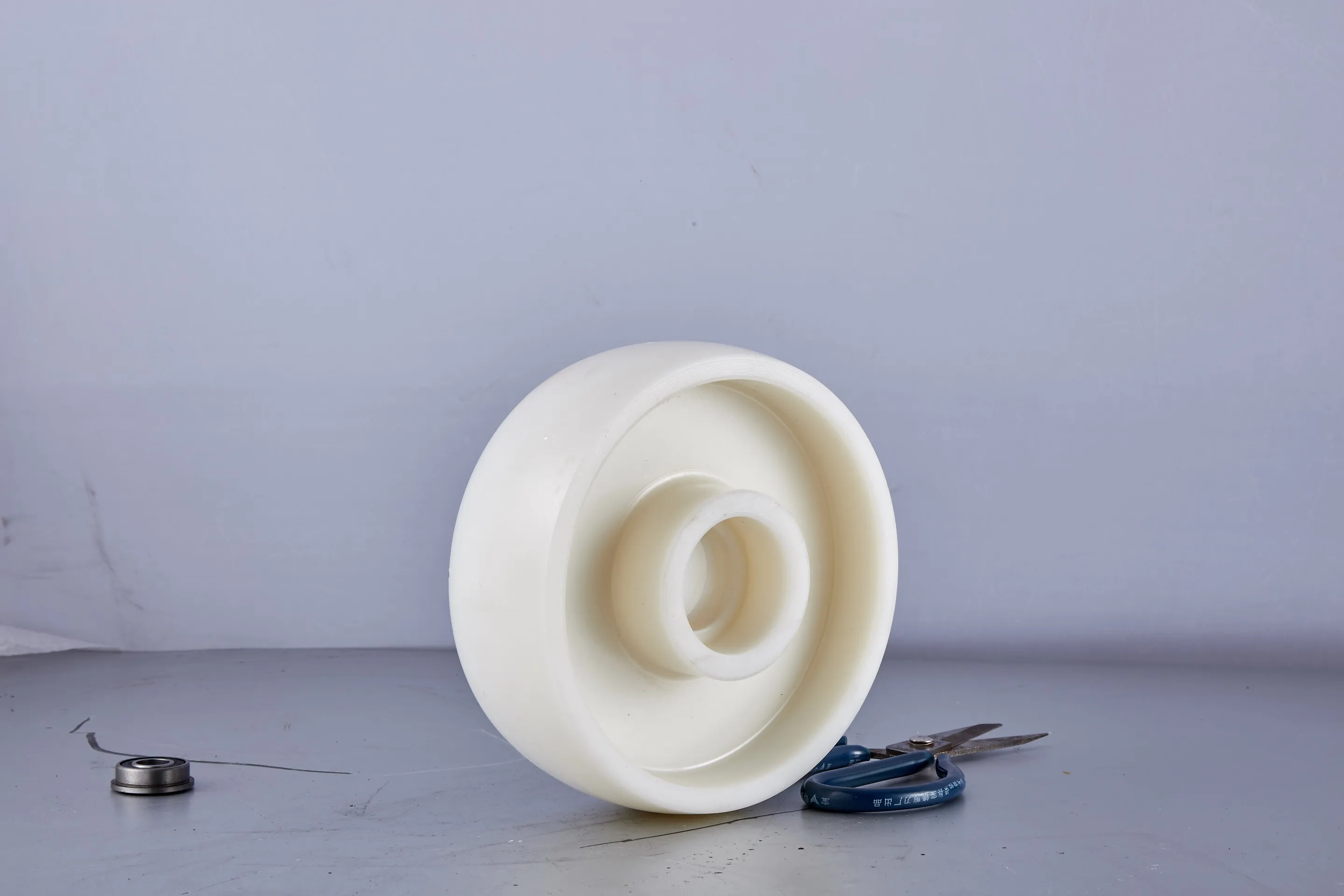 Factory direct Sale Manual hydraulic transport vehicle nylon wheels PU Nylon Rubber Wheel