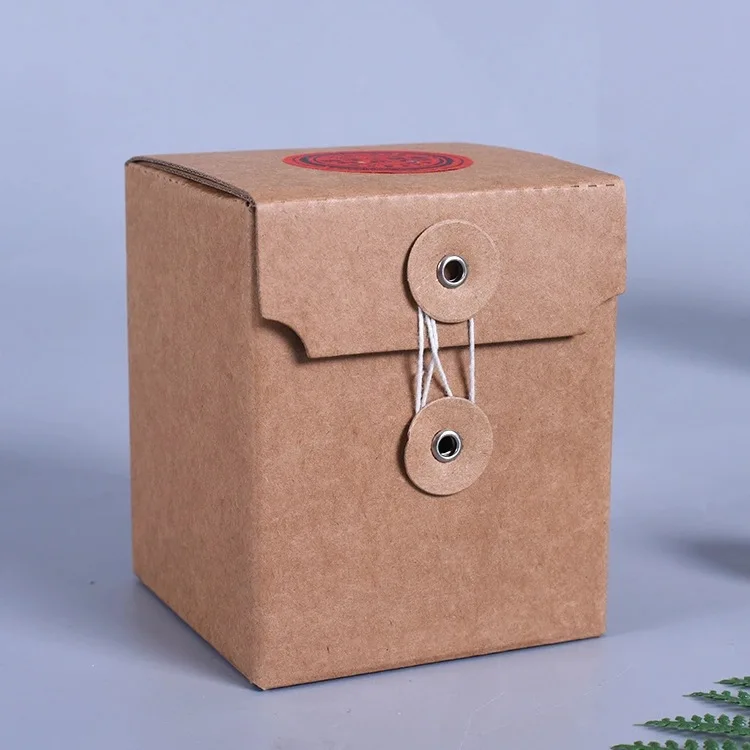 Custom Recyclable Kraft Paper Corrugated Paper String Tie Box CMYK Printing Folding Boxes with String Tie