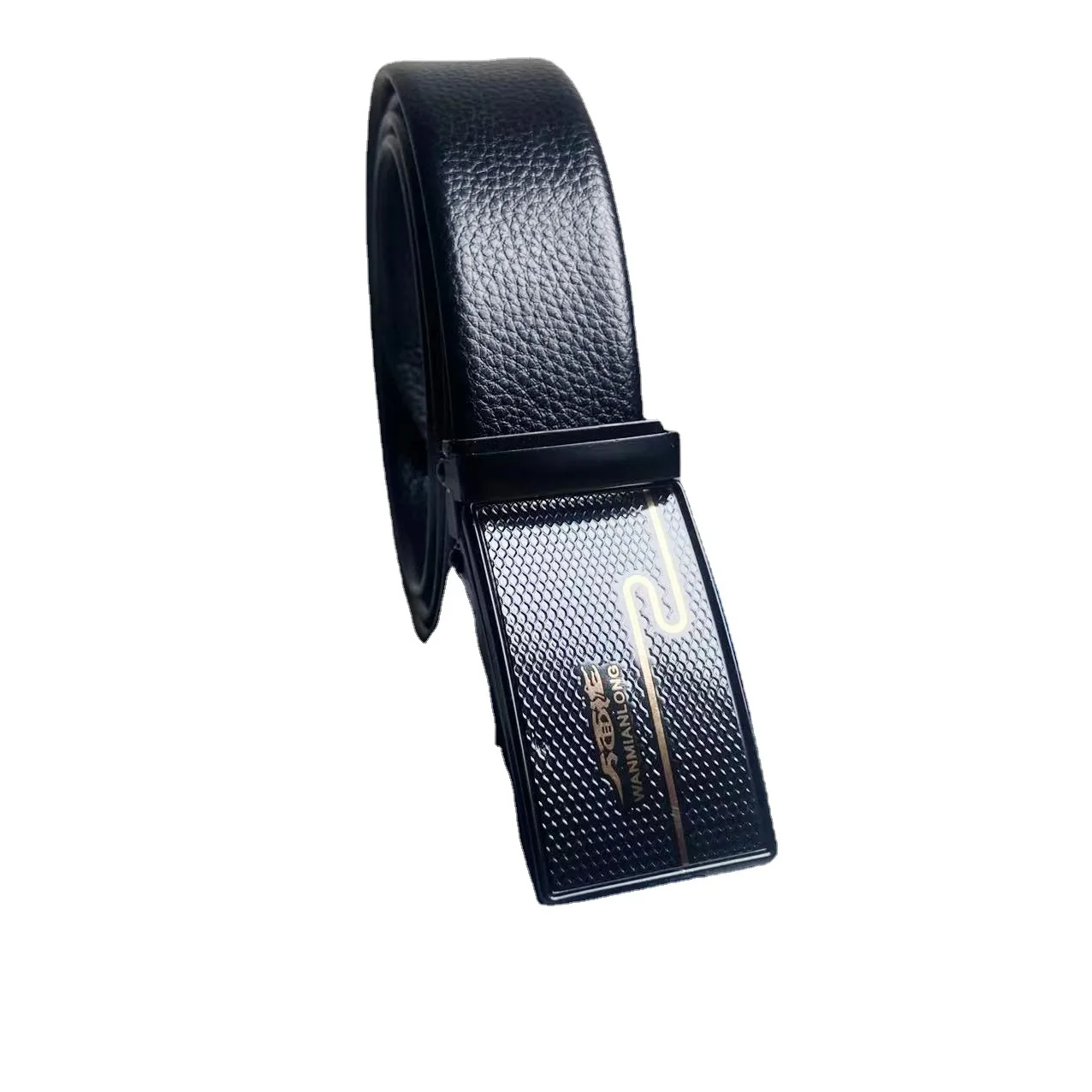 man pvc leather  belts wholesale automatic iron buckle fashion luxury belts custom adjustable pu leather belts