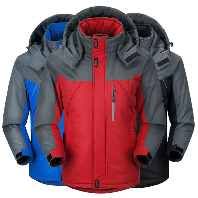 Оптовая продажа, водонепроницаемая лыжная куртка, Классическая Съемная шапка, зимняя мужская уличная куртка