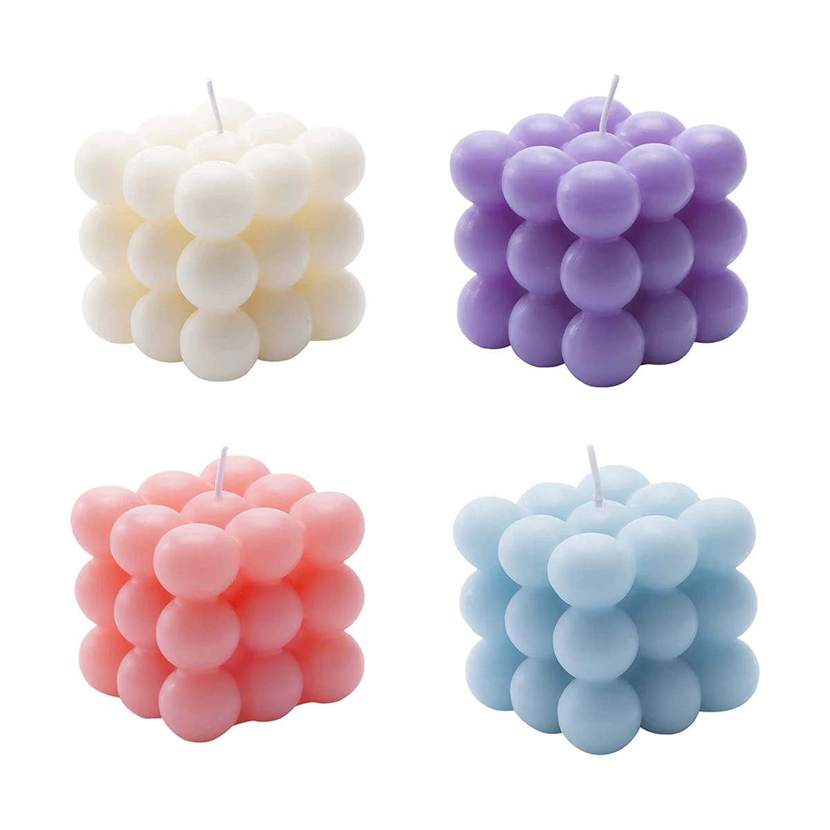 Hot Selling Bubble Candle Scented Soy Wax Cube Candle For Decorative