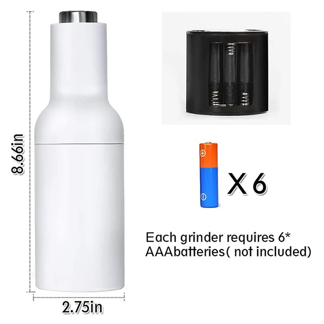 Amazon Hot Sales Gravity Bottle Grinder Automatic Matte Gravity Buttery electric Salt spice mill pepper grinder