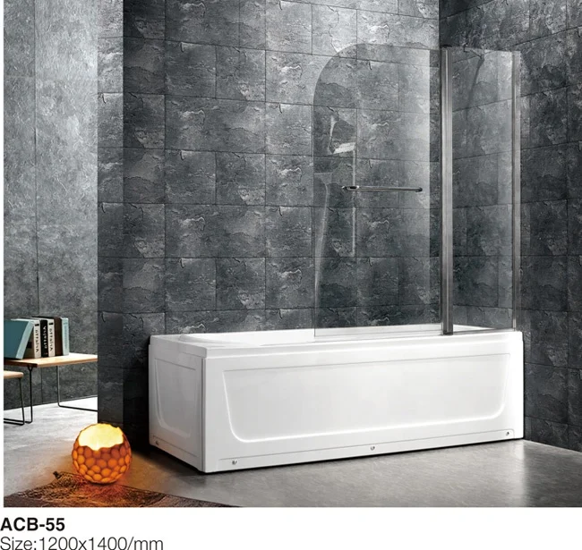 New L shaped walk in bathtub with shower screen combo extension