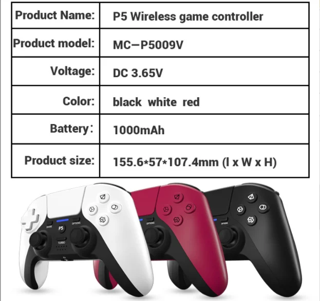 New high quality vibration led  charging for manette ps5 joystick ps5 wireless controller