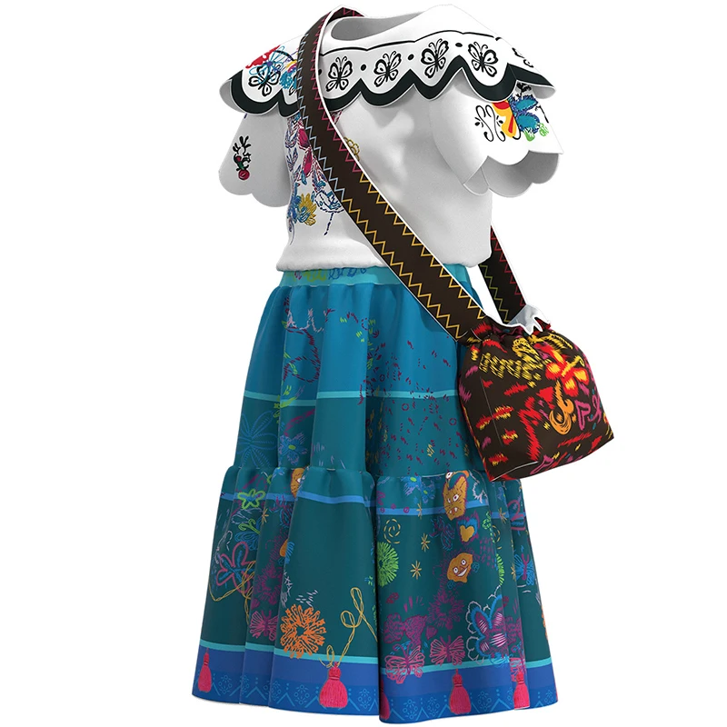 2022 Wholesale Kids Clothing Cartoon Princess Encanto Mirabel Costume Dress Party Birthday fancy cosplay girls dress