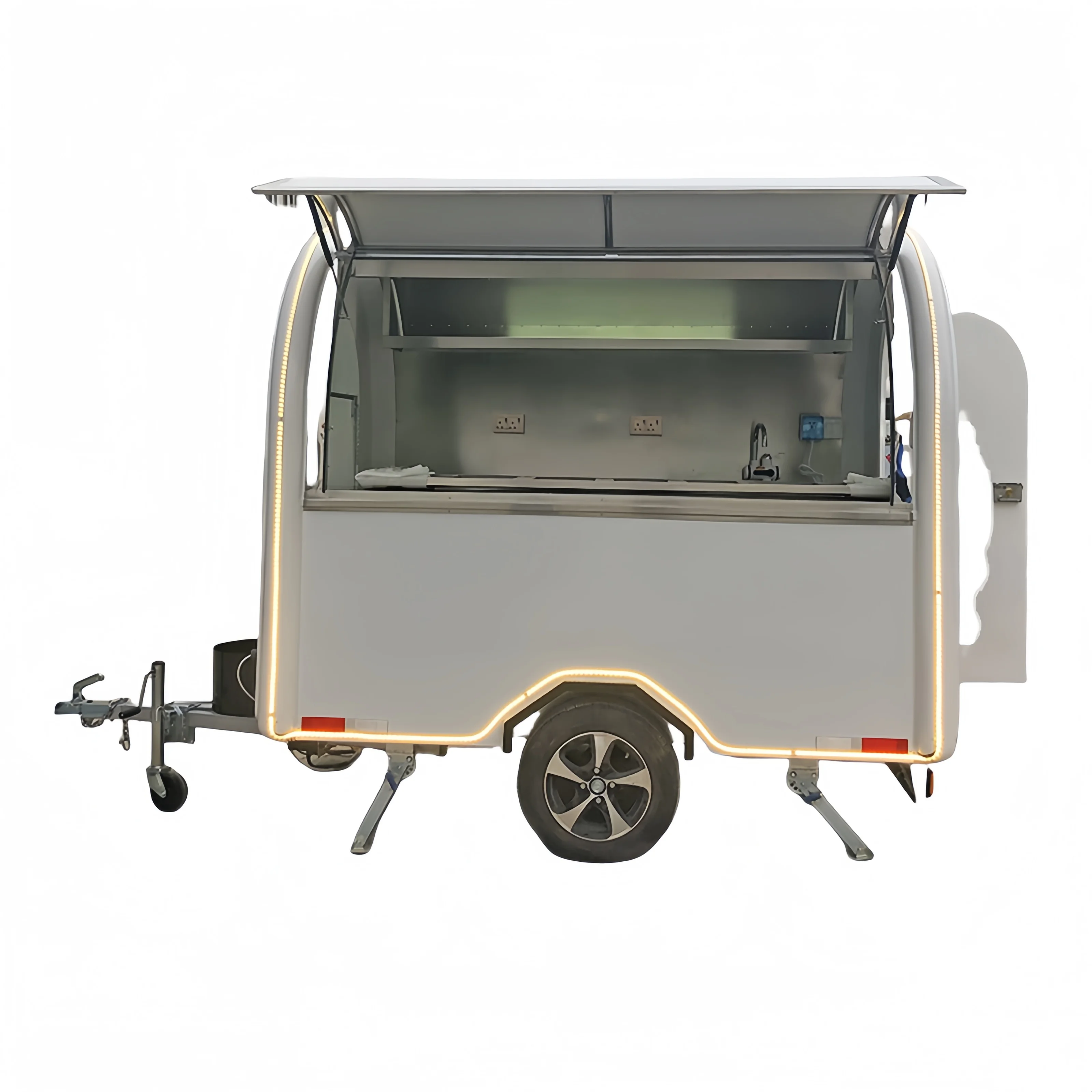 Custom American Standard Mobile Food Trailer Franchise Hamburg Beer Vending Food Trailer