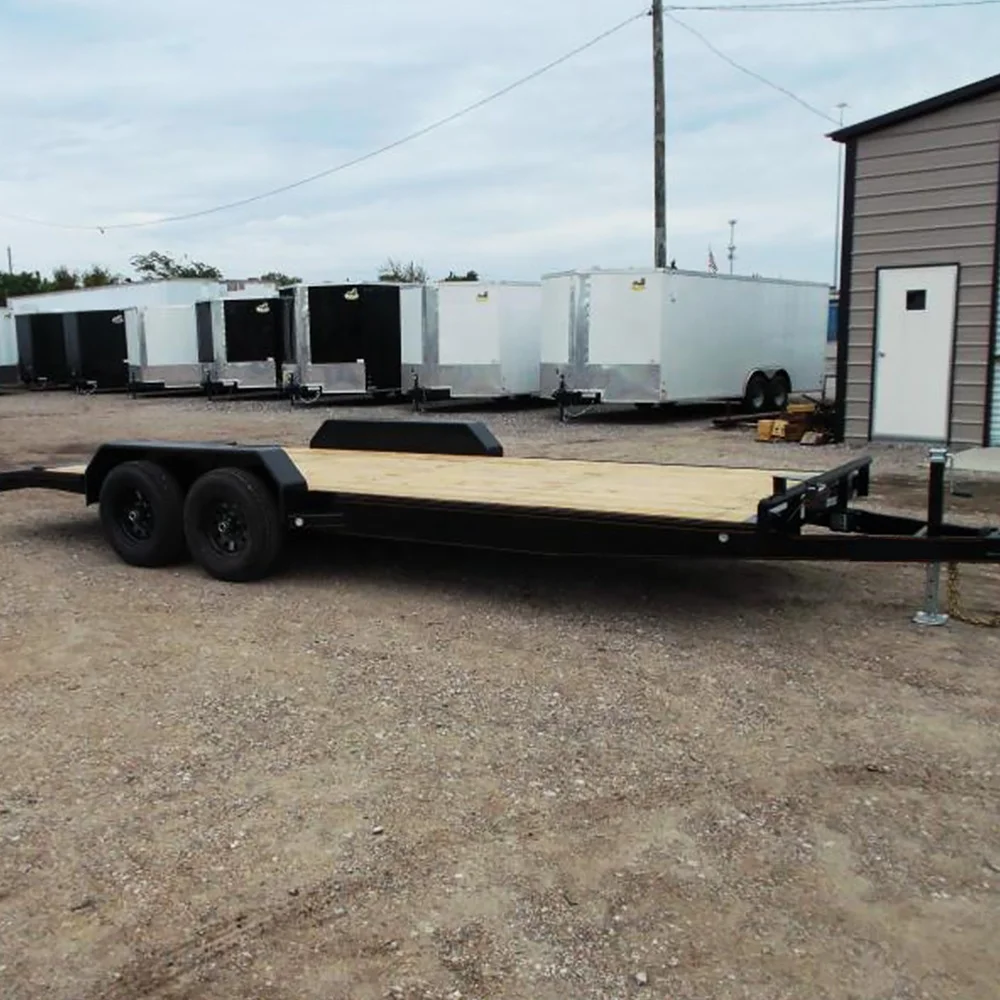 Best aluminum car hauler transport  3 car hauler trailer with car wheel strap