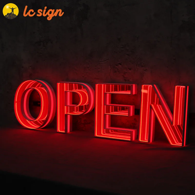 Best Battery Powered Flex 24 Hours Open Lettering Sign Led Neon Open Signs