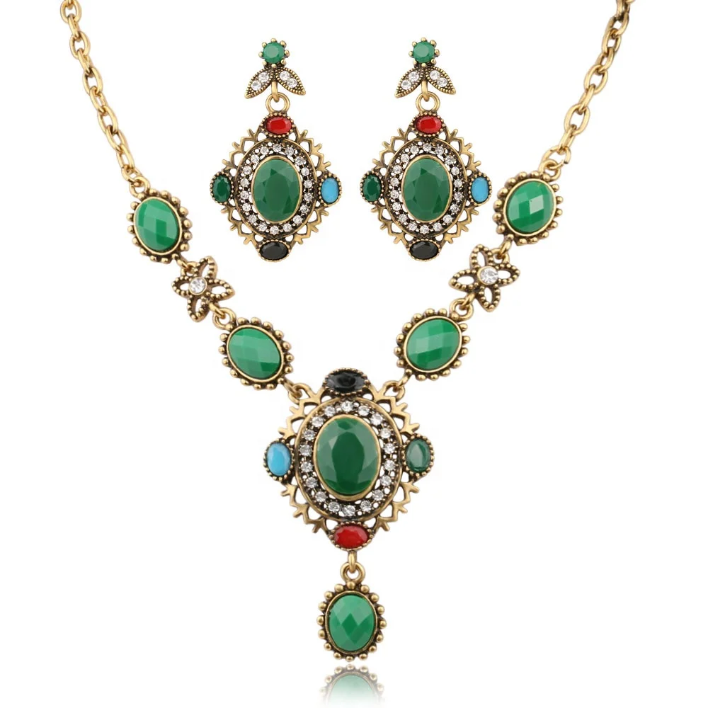 Guangzhou Girl Gift 24K Gold Filled Costume Accessory Alloy Jewelry Set