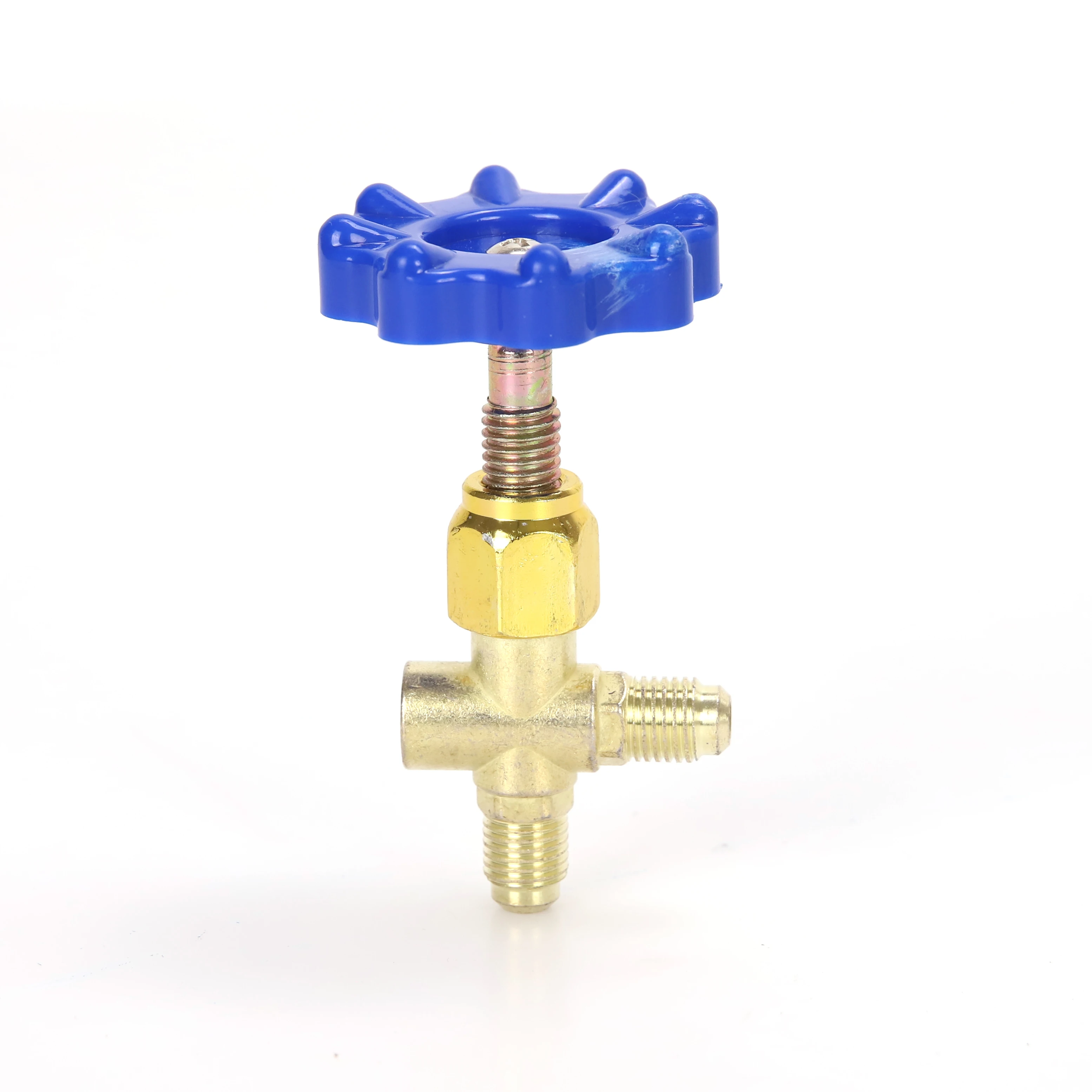 Three Ways Single Manifold Gauge Valve Body For Refrigerant Charging Pressure Gauge