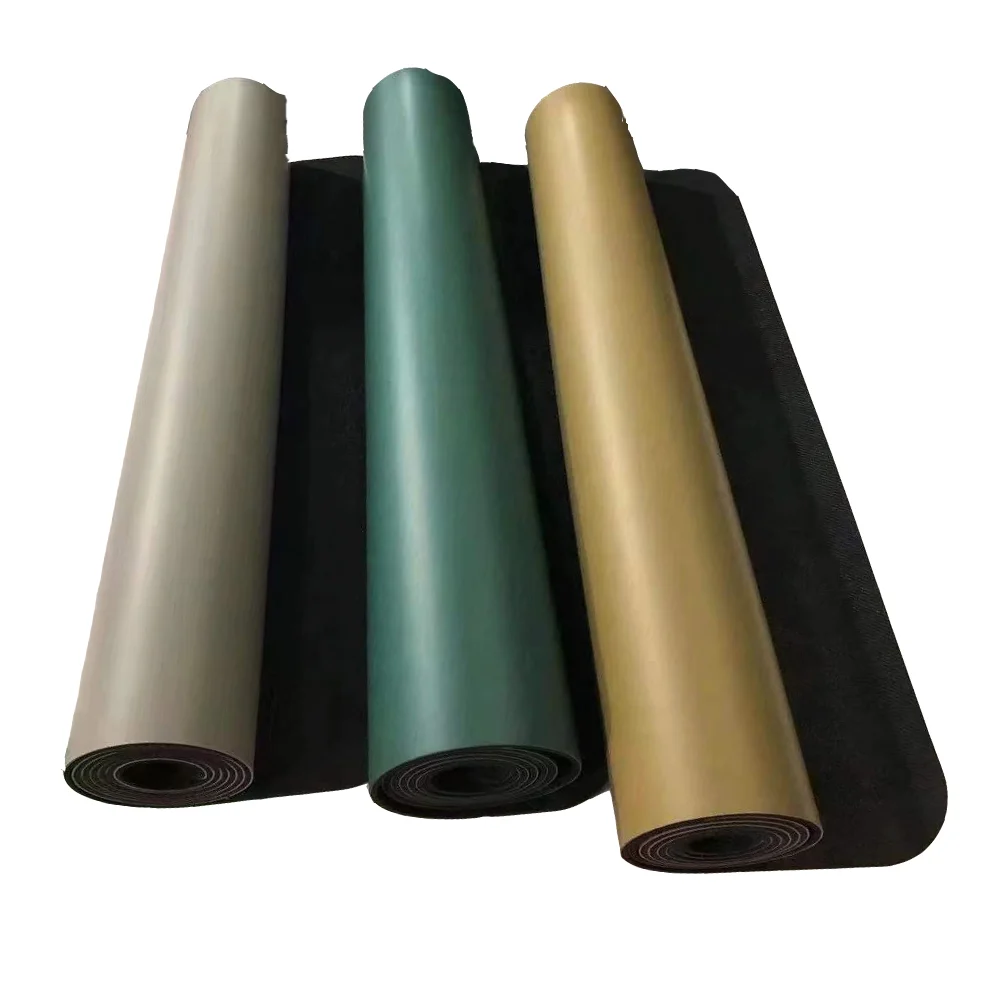 Custom logo pu leather natural rubber yoga mat wholesale, tapis tapetes mat de yoga yogamat, eco friendly german yoga matte